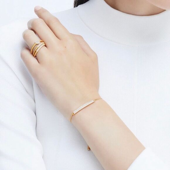 Dean Davidson Signature 22K Gold-Plated & White Topaz Ring - Picture 4 of 10